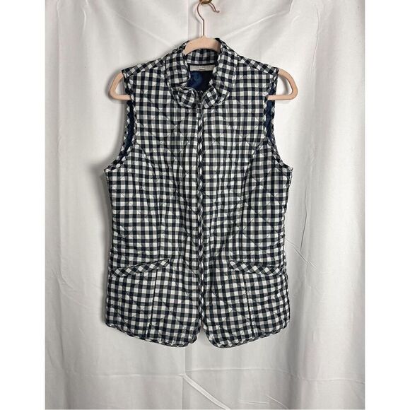 Talbots navy and white checkered vest - Picture 15 of 15